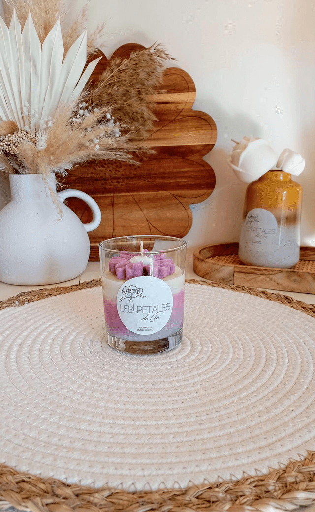 Bougie Fleur Marguerite | Mauve
