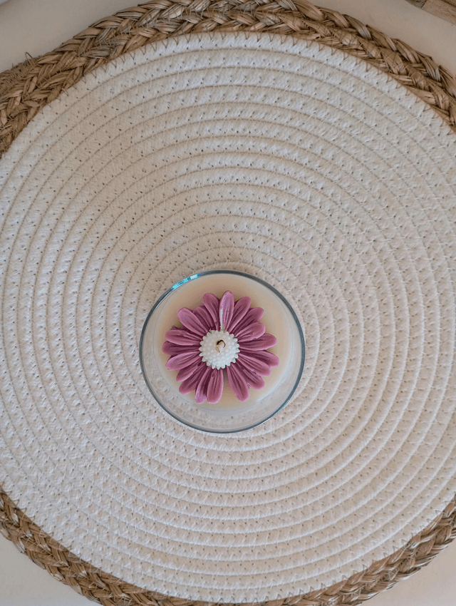 Bougie Fleur Marguerite | Mauve