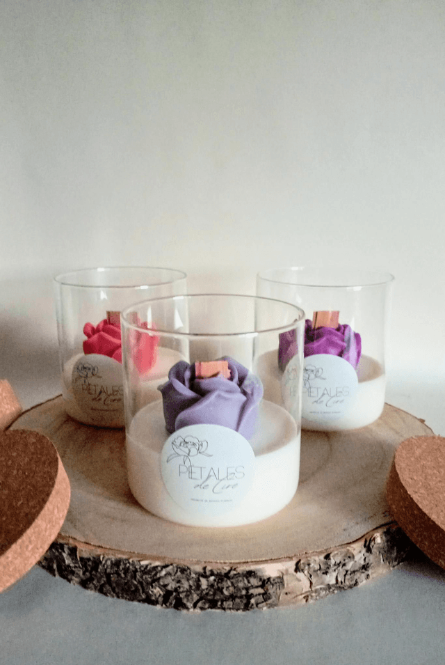 Bougie Fleur Rose