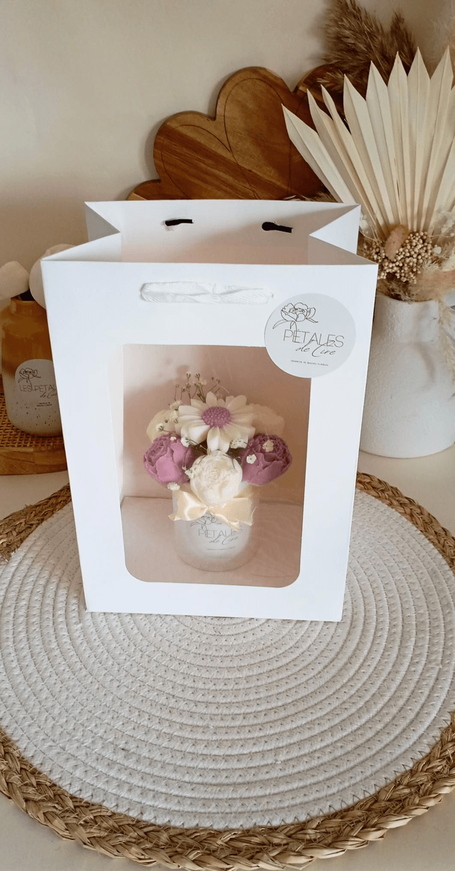 Mini-bouquet de fleurs de cire
