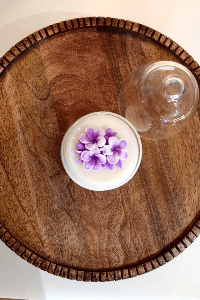 Bougie Fleur de Cerisier | Cloche en verre 