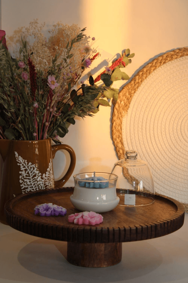 Bougie Fleur de Cerisier | Cloche en verre 
