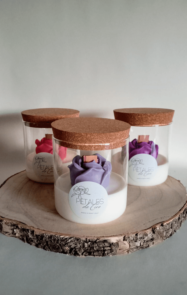 Bougie Fleur Rose