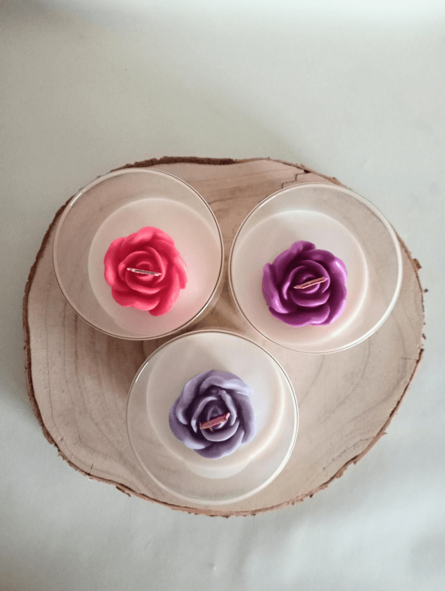 Bougie Fleur Rose