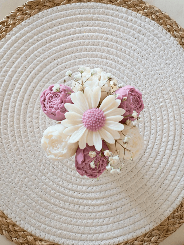 Mini-bouquet de fleurs de cire