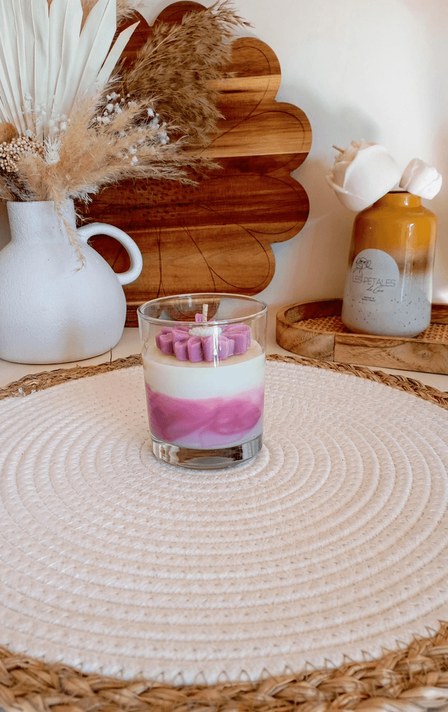 Bougie Fleur Marguerite | Mauve