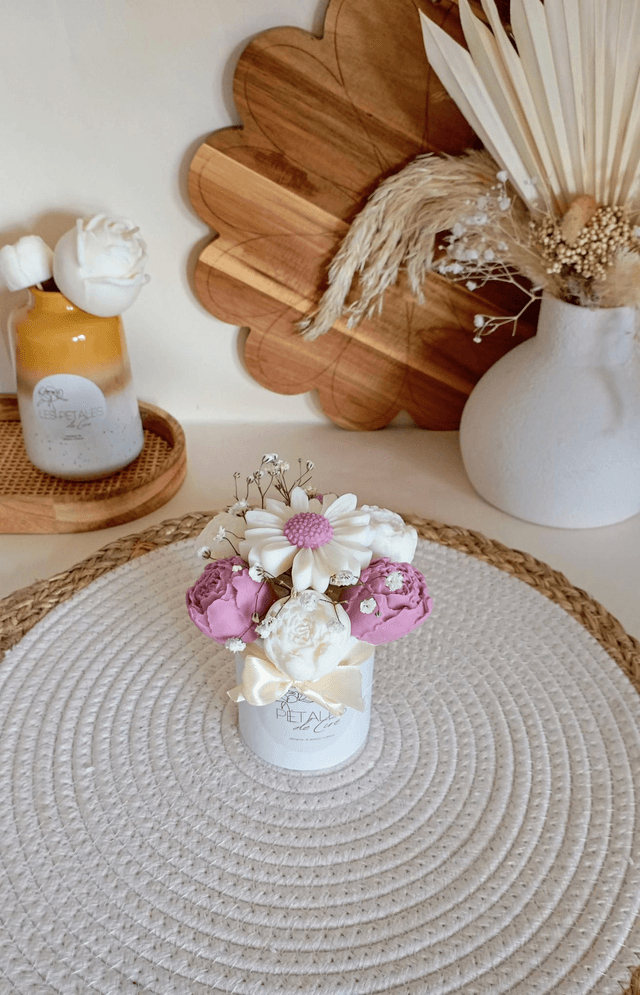 Mini-bouquet de fleurs de cire