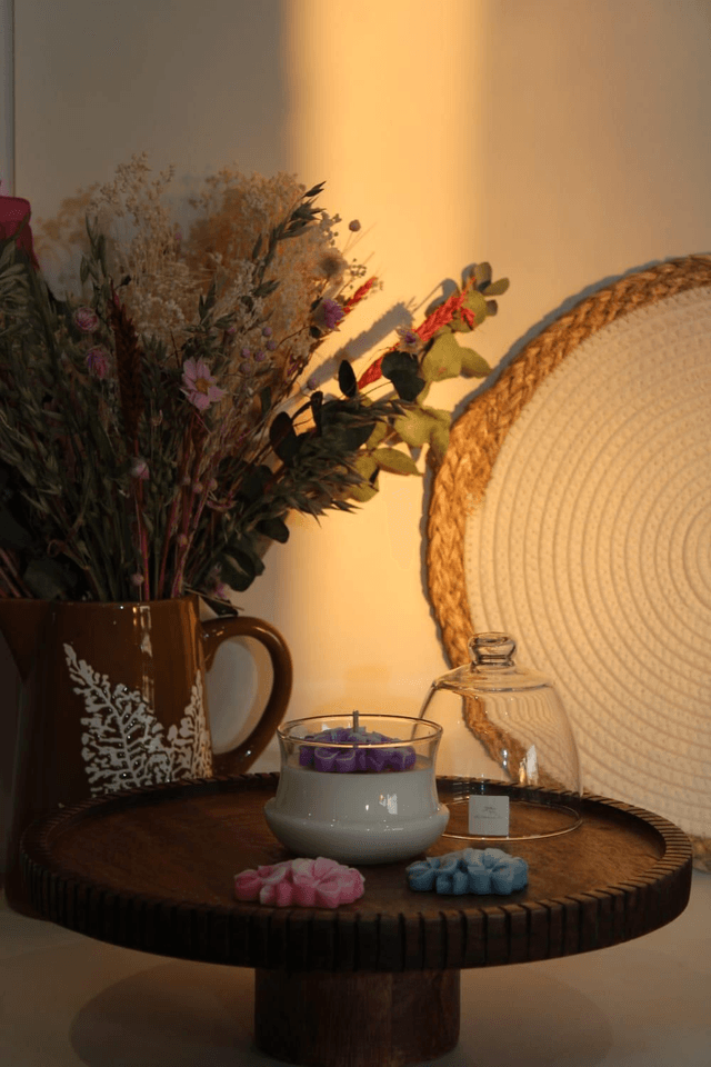 Bougie Fleur de Cerisier | Cloche en verre 